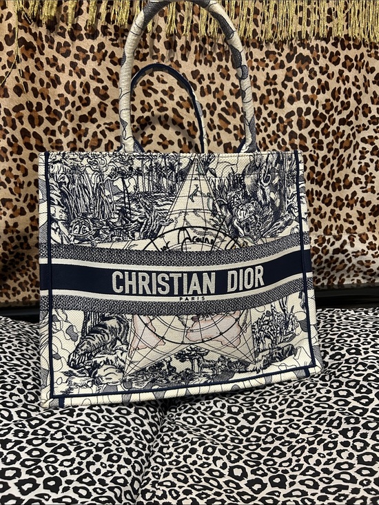 Dior Handbags - Dior Authentic Navy and White Tote bags